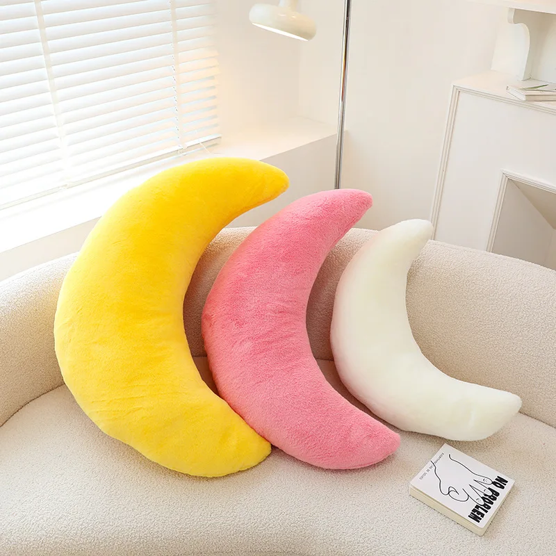 Cute Pillow Moon Sofa Pillow Cushion Bedroom Bed Girl Birthday Gift Plush Toy Doll Cojines Decorativos  Office Chair  Cushion