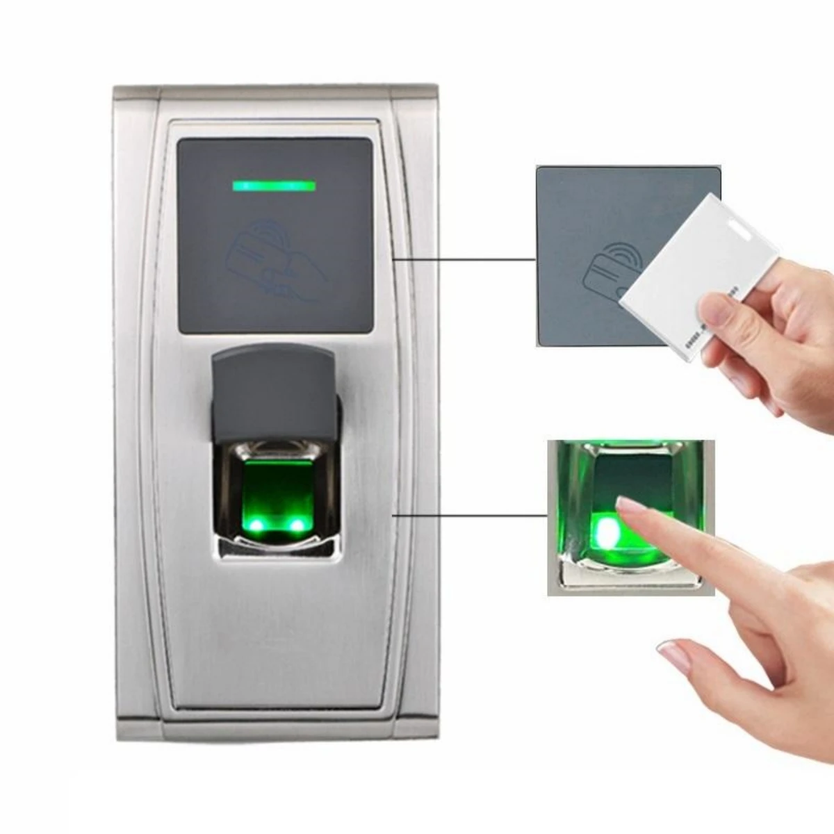 Fingerprint Access Controller RFID Card Reader ZK MA300 IP65 Metal Door Access Control Terminal TCP/IP RS485 Wiegand Output