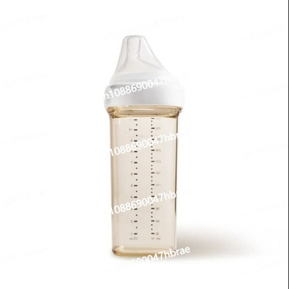 Large Caliber Baby Bottle Imitating Breast Milk for Anti Bloating (330ml+3 Grade Nipple) * 2 Silicone Gel