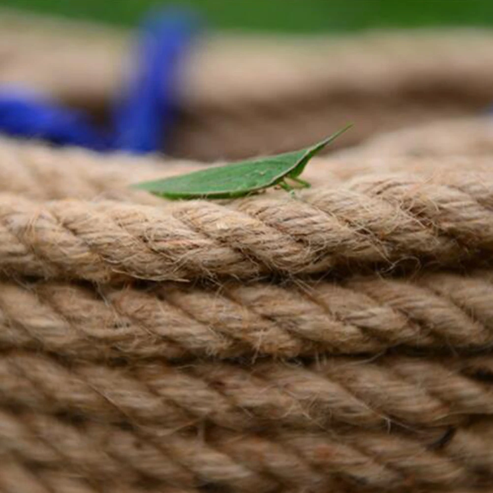 30M Diameter 8mm Hemp Rope Natural Thick Jute Hemp Rope Strong String Craft Twine for DIY Arts Crafts Christmas Gift Packing Flo