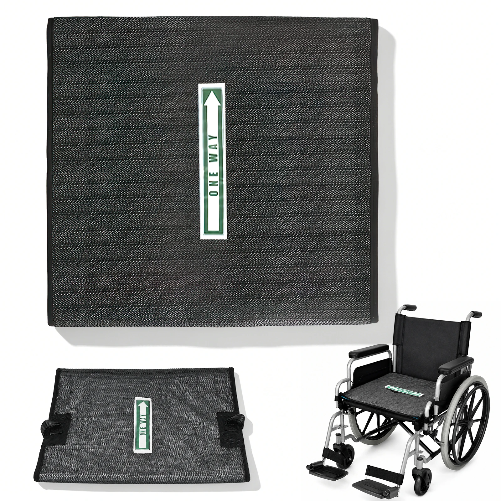 Cuscino antiscivolo tubolare One Direction, 43x43 cm, tappetino in rete antiscivolo con cinghie per sedie a rotelle, sedie da ufficio e sedili auto, ideale per anziani e per prevenire cadute.
