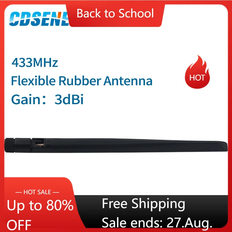 

2pc/lot Wifi Antenna 433MHz High Gain 3dBi SMA Interface TX433-JKD-20 Omnidirectional antena wifi Omni