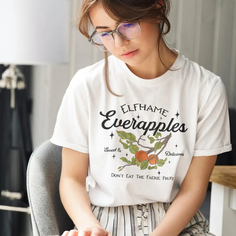 

Elfhame Everapples T- Shirt, Cotton shirt, The Cruel Prince, Bookish Merch, Cardan & Jude, Literary Tee, Book Lover Gift