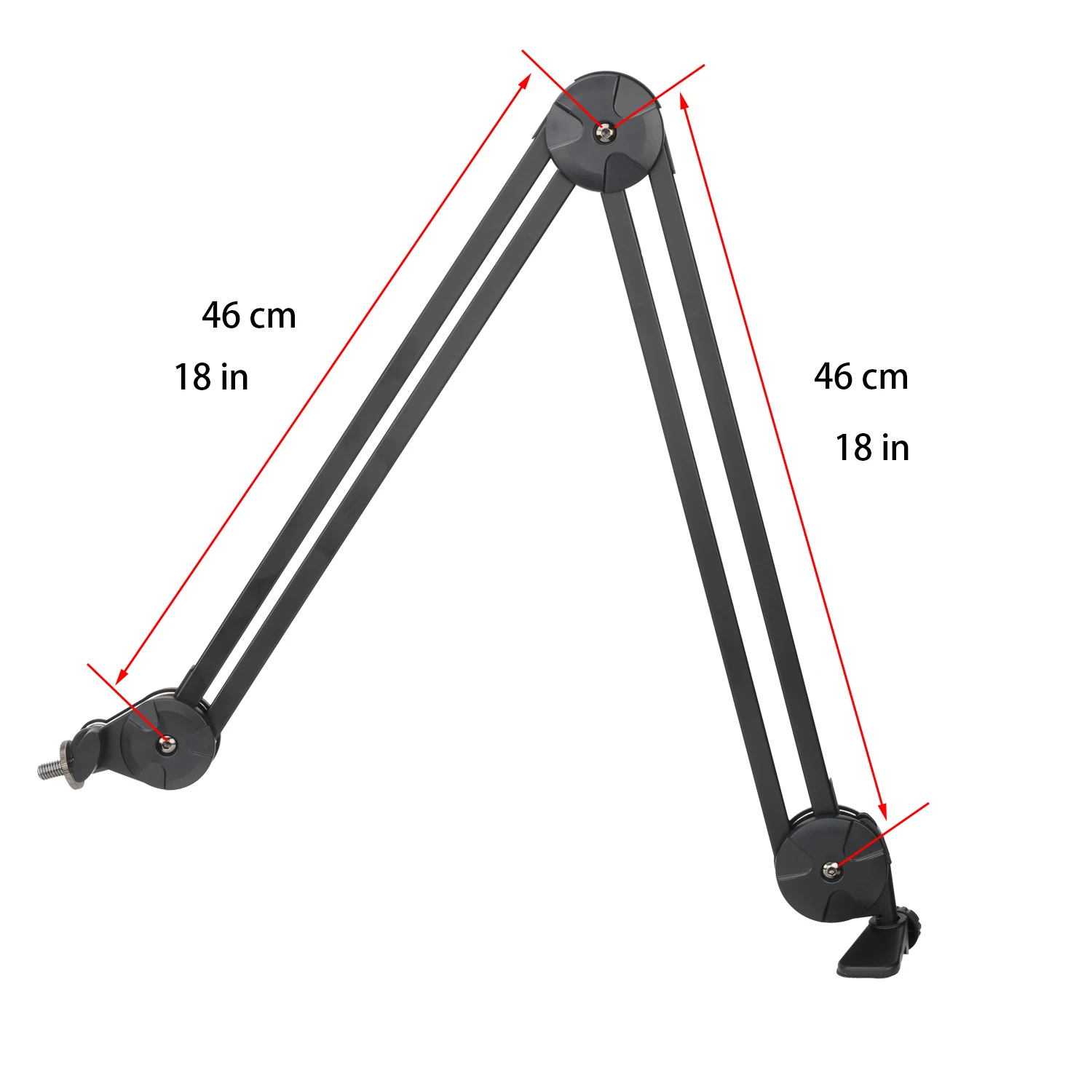 FREEBOSS เดสก์ท็อปไมโครโฟนขาตั้งแขน Pantograph แมงมุมหนัก Boom ผู้ถือปรับมุมคอนเดนเซอร์ Mic วงเล็บ NBA-2