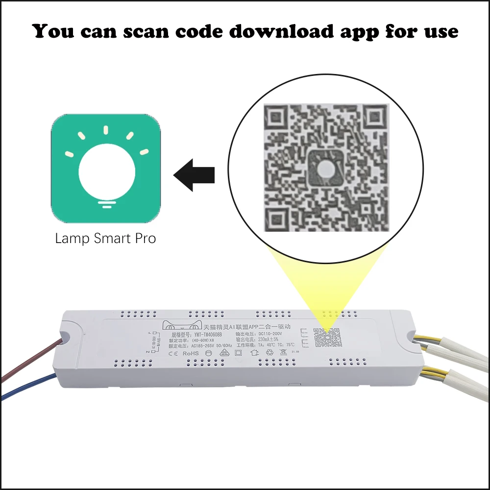 ZHMZH Intelligent Remote Control LED Driver Bluetooth Control LED Power Supplies 230mA Constant Current Drivers 24-40W 40-60W