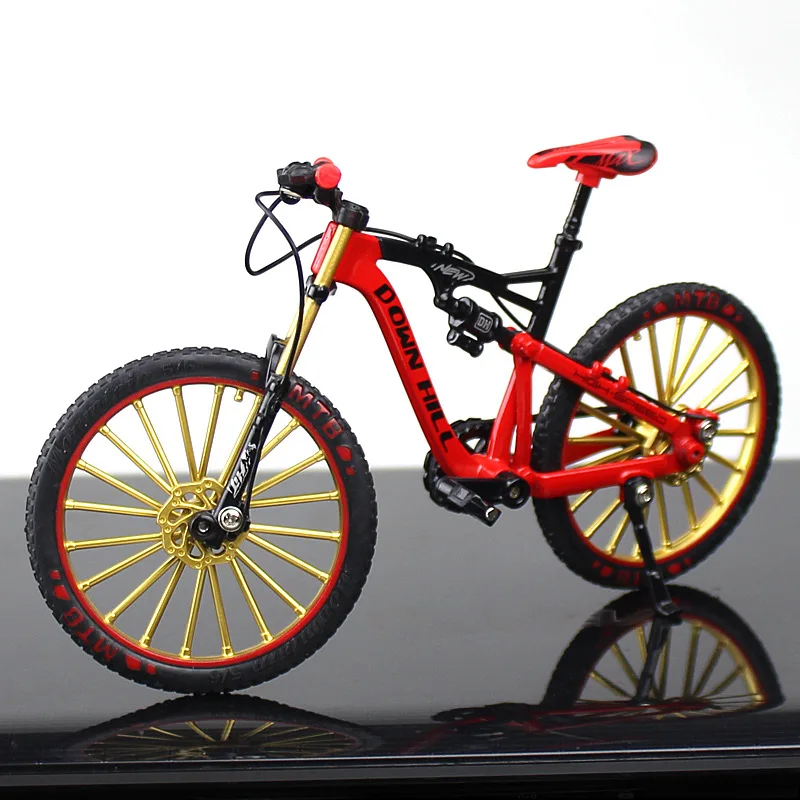 KaKBeir-mini bicicleta de montaña de Metal fundido a presión para adultos, modelo de aleación, simulación de carreras, juguetes de colección para niños, 1:10