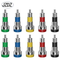 JZDZ 10pcs 4mm Banana Socket Binding Post Nut Banana Plug Jack Electrical Connector Terminal Test Hole DIY Parts Tools J.40014