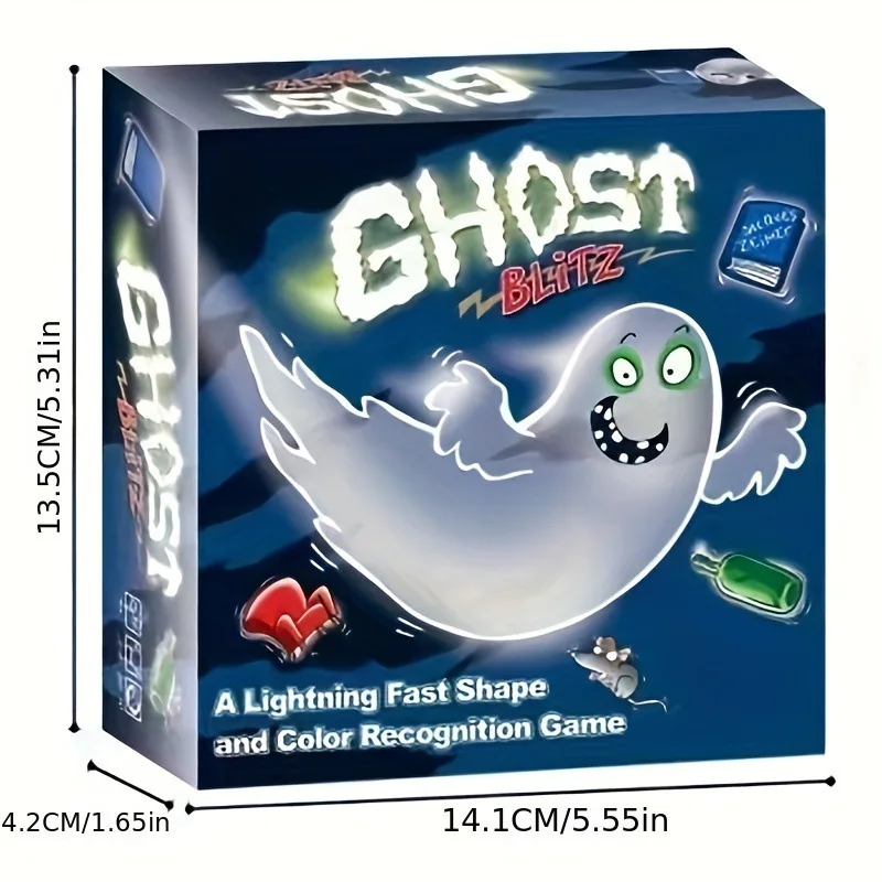 Cartas de jogo de mesa de embalagem rápida para captura de fantasmas, festa interativa e jogo de cartas de dramatização, perfeito para reunião familiar de Halloween