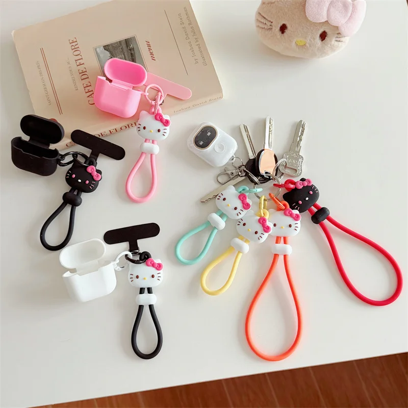 Niedlicher Cartoon Hello Kitty Handy-Handschlaufe aus Silikon, Anti-Verlust-Lanyard, Taschenanhänger für iPhone, Samsung und alle Handys – Detail 21