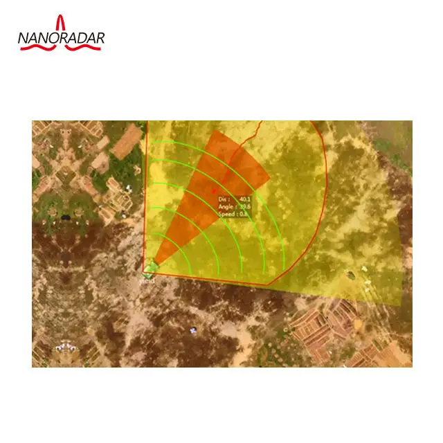 Nanoradar NSR100W 24GHz ตรวจจับมนุษย์/ยานพาหนะบุกรุกโรงกลั่นน้ำมันเรดาร์, โรงไฟฟ้า, สนามบิน, การป้องกันท่าเรือ