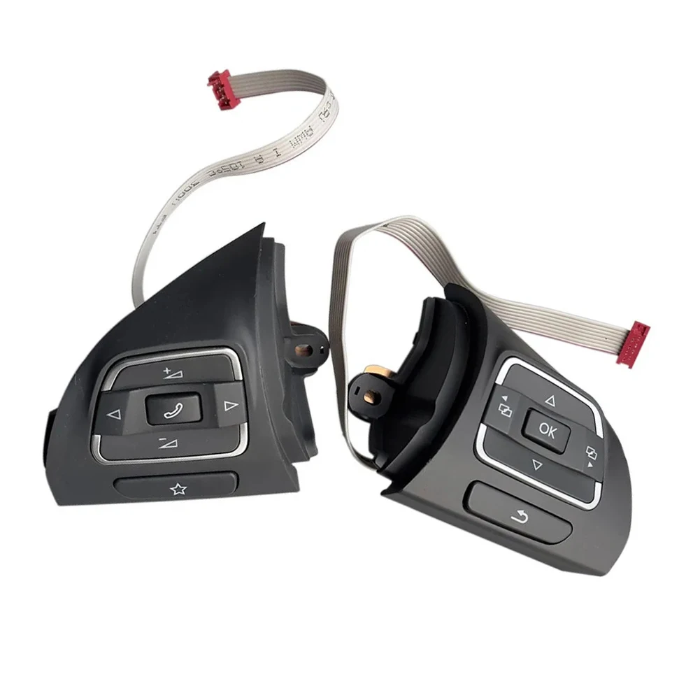 Steering Wheel Control Button Assembly 5C0 959 537A 5C0 959 538A for For Golf 6 For Jetta 6 For Tiguan 1 2 Caddy