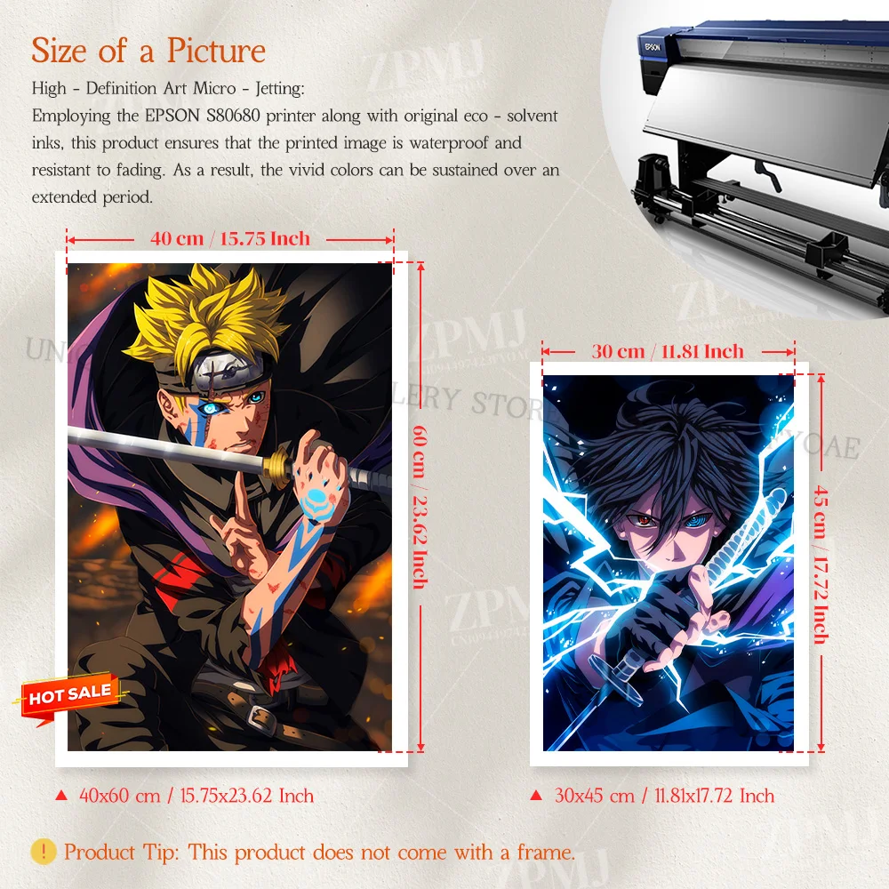 Japanische Anime Naruto Bilder Uchiha Madara Figuren Leinwand Malerei Wand Kunst Poster Drucken Wohnzimmer Home Decor Kein Rahmen – Detail 3