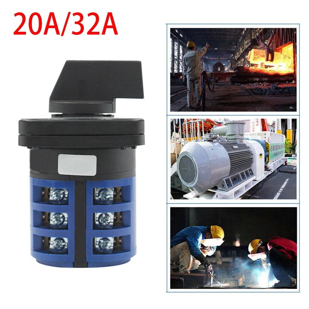 3 Position OnOffOn Rotary Cam Switch LW2620A32A with Screw Terminal Connections for Use in AC380V DC220V Electrical Control