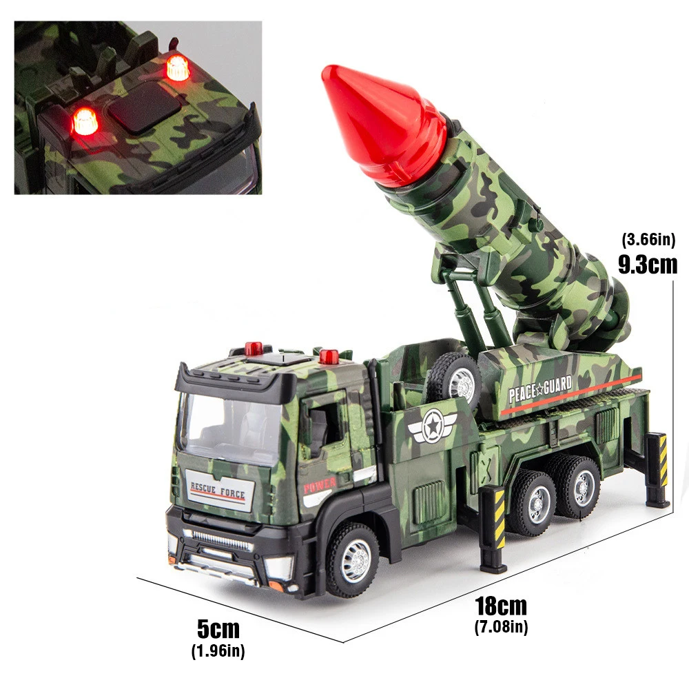 1:32 Simulation Rocket Carrier Model Boys Toy Rocket Transport Vehicle Collection Children Gift Home Decoration Display