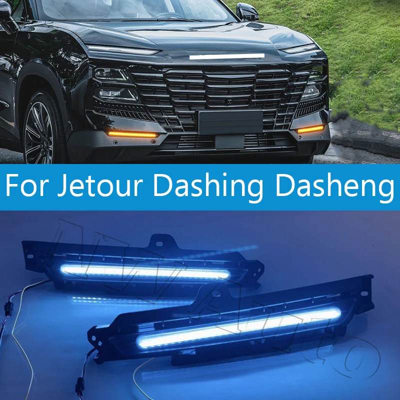 

For Jetour Dasheng LED Foglight DRL Front Bumper Foglight Foglamp Daytime Running Light