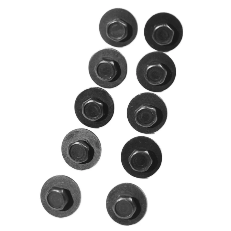 20Pcs/Set Self Tapping Tapper Screw And Washer For BMW 4.8 x 19 mm Black 8mm Self Tapping Tapper Screws