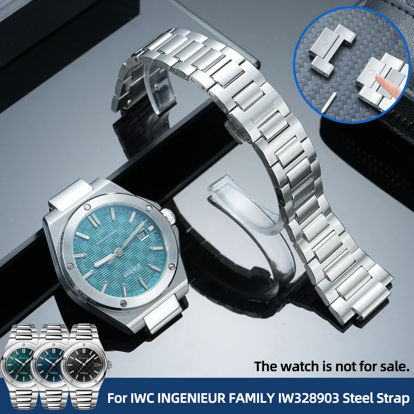 

Твердый ремешок из нержавеющей стали для IWC INGENIEUR FAMILY IW328903 IW328901 IW328902 IW328907, металлический браслет, удлиненная секция для часов