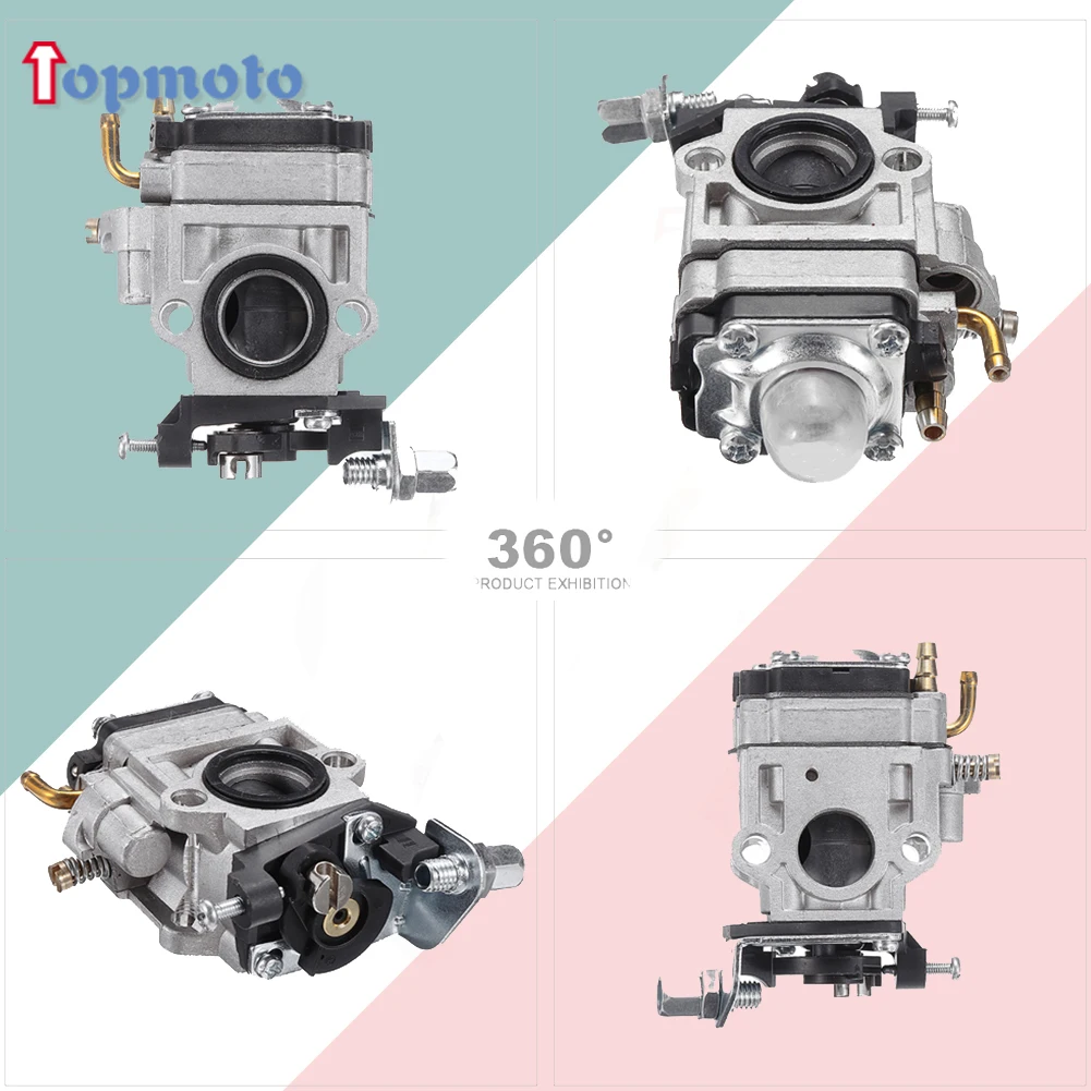 Motorcycle 15mm Carburetor Kit For Brushcutter 43cc 49cc 52cc Strimmer Cutter Chainsaw Carb High Quality