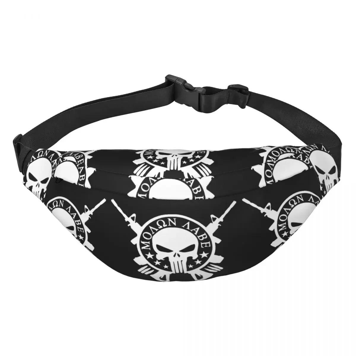 Scheletro Teschio Heavy Metal Puncher Fanny Pack Donna Uomo Marsupio a tracolla personalizzato per la corsa Custodia per soldi per telefono