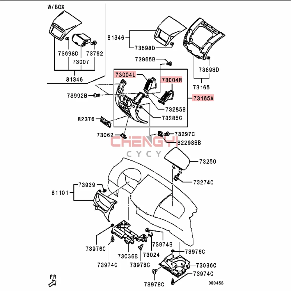 Instrumentenpaneel Centrale Paneel Airconditioning Uitlaat Voor Pajero Sport Montero Kg 6W Kh 6W Kh 9W 8002b697 8002b430 8030a241 8030a2