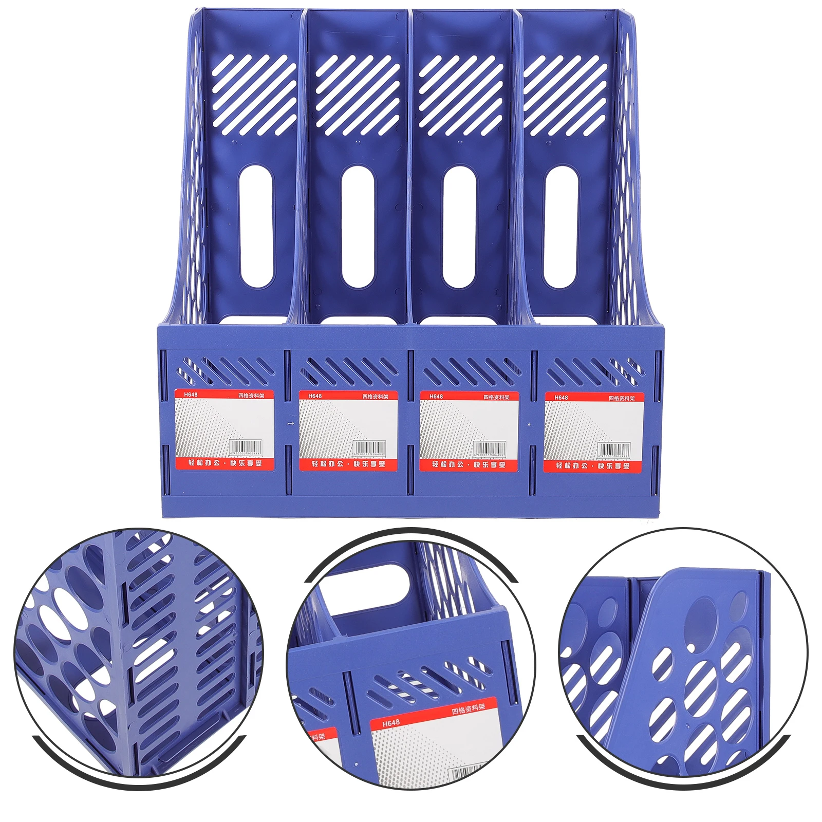 

1 Set A4 Storage Holder Document Rack Desktop Organizer Plastic Rack Book Storage Stand Modern Design File Stand Desktop