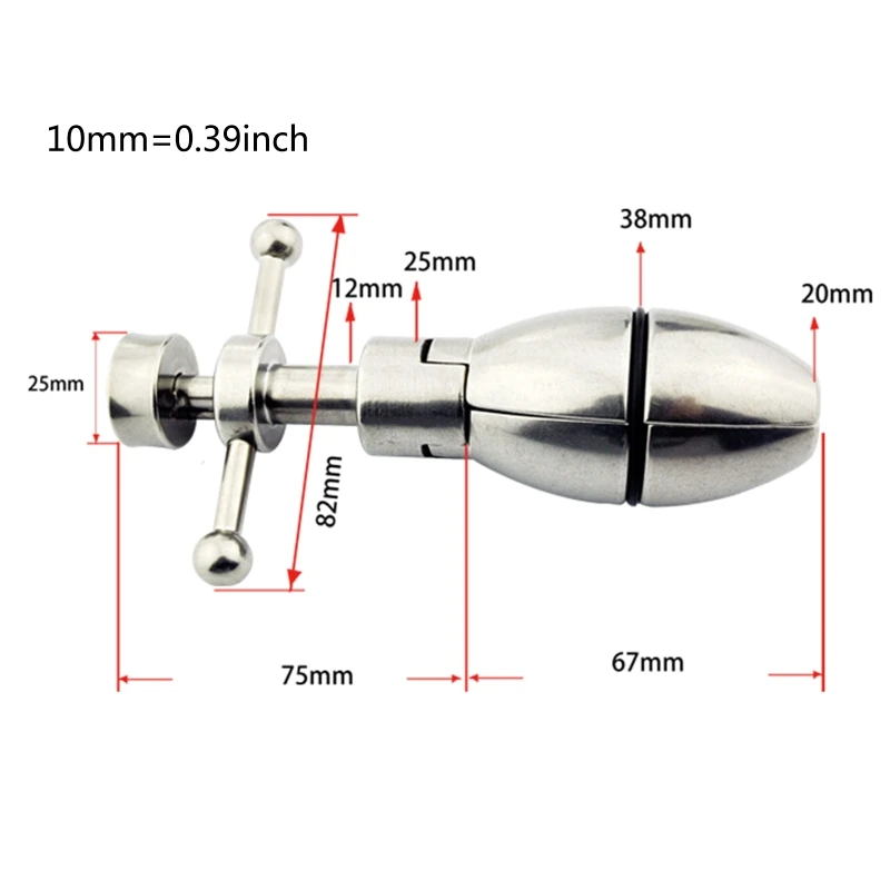 Adjustable Plug Stainless Steel Butt Plug Lock Dilator Sex Toys Metal Male Chastity Device Drop Shipping