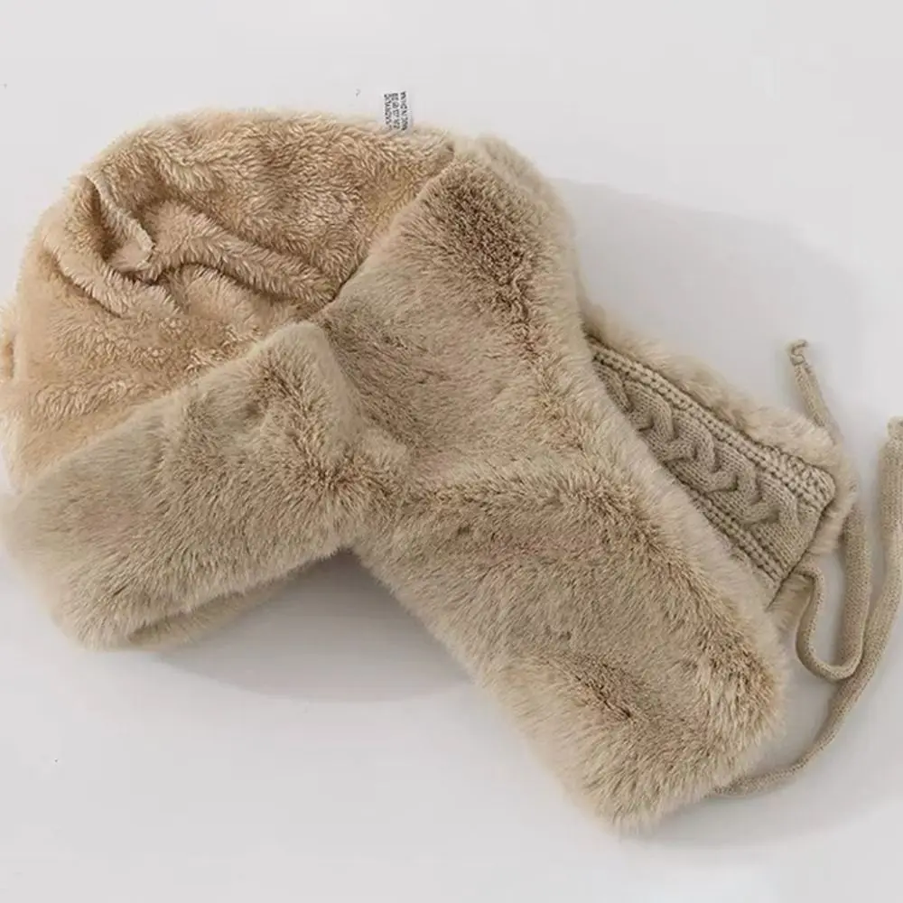 

Versatile Warmth Extended Ear Protection Hat Knitted Thickened Hood Cap Cycling Coldproof Cap For Women