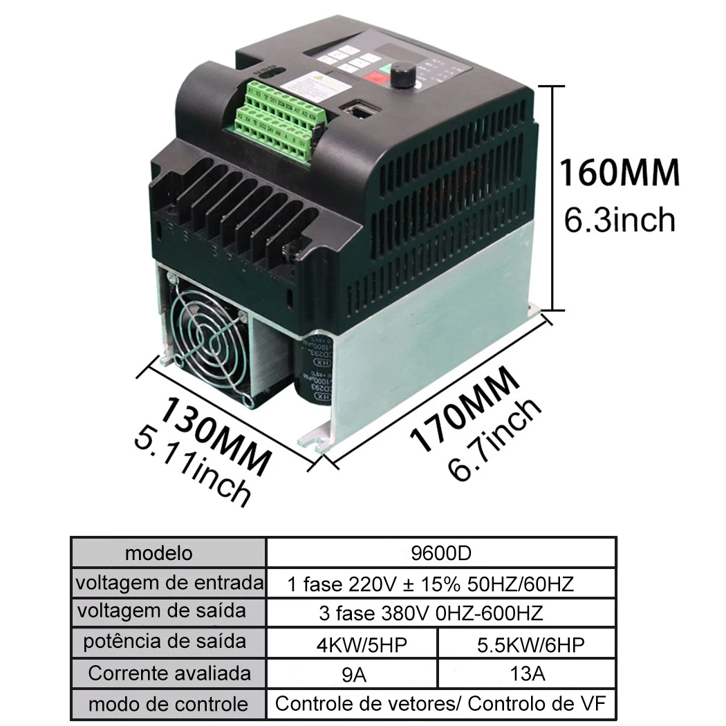 4KW Frequency Inverter 220V TO 380V Input 1 Phase 220V Output 3 Phase 380V NFlixin