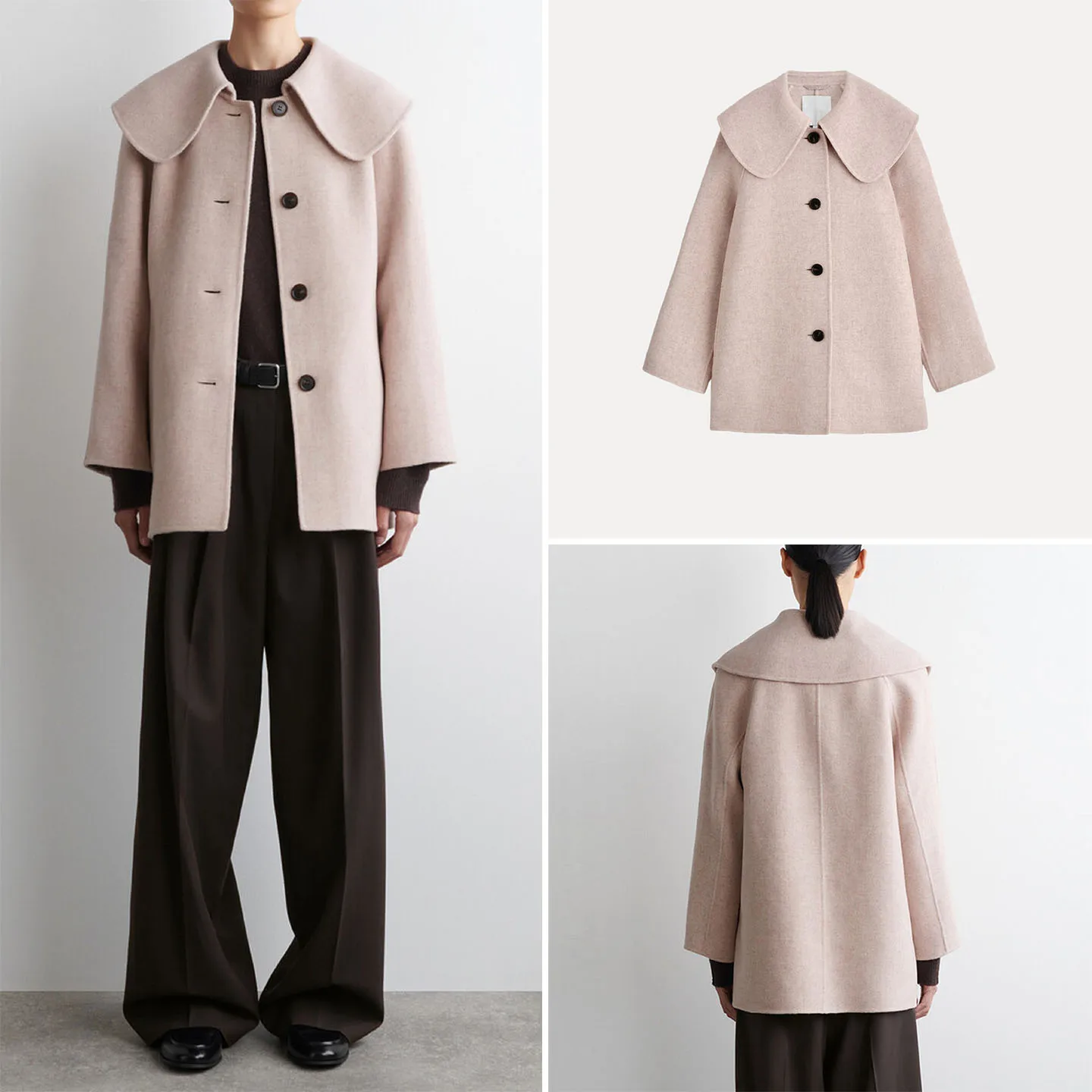 

Faionable Double-Sided Jaet Collar Coat Z Brand Woolen Outerwear for Women Autumn 2025 New Arrival Ele Design