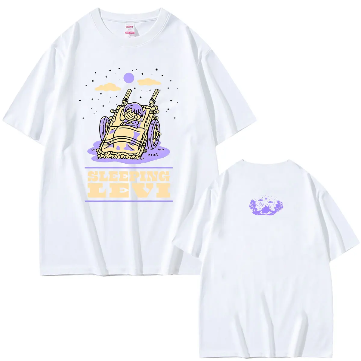 Anime „Attack on Titan“ Levi Ackerman T-Shirt im gleichen Stil für Männer und Frauen, Manga, lässiges, humorvolles T-Shirt, Herren, 100 % Baumwolle, Oversized-T-Shirt. – Detail 5