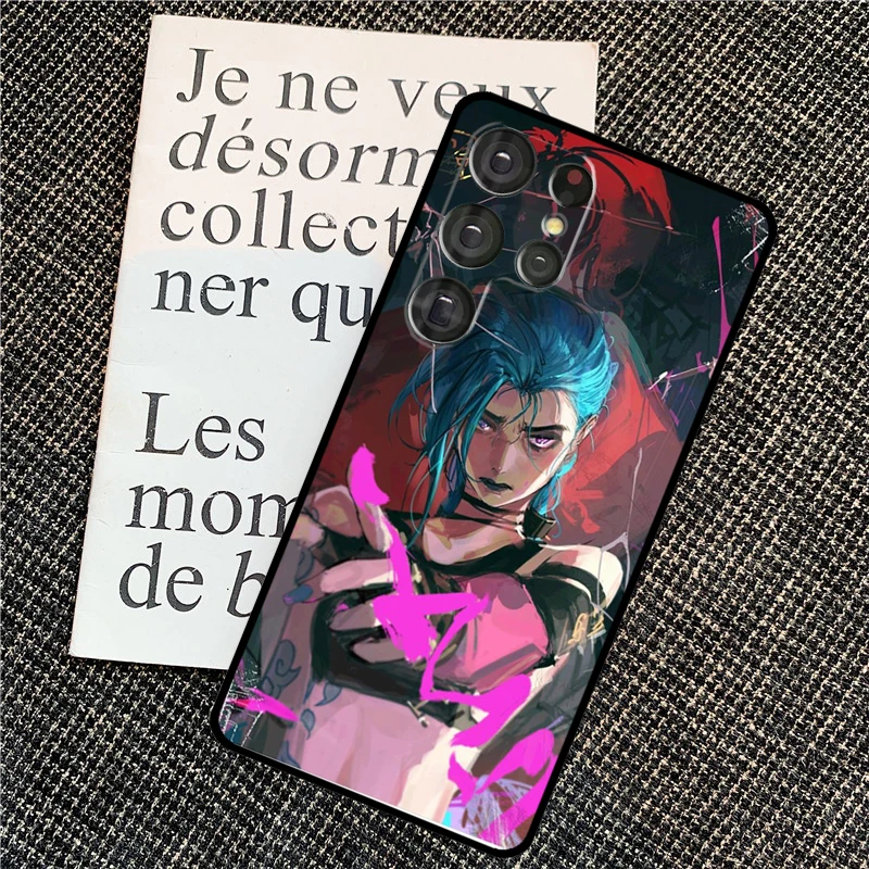 Arcane Jinx Anime Case For Samsung Galaxy S23 S20 FE S22 Ultra Note 20 S8 S9 S10 Note 10 Plus S21 FE Phone Cover