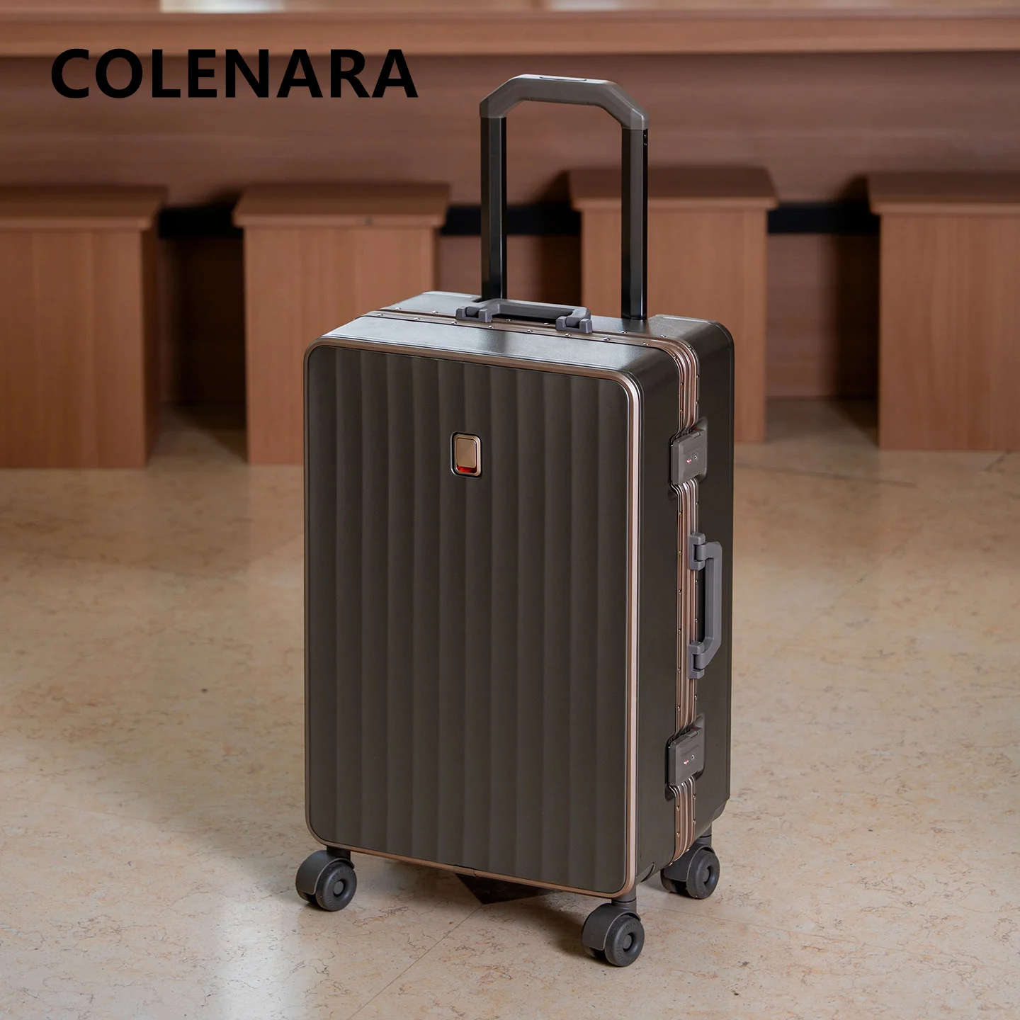 

Чемодан COLENARA с алюминиевой рамой, прочный и долговечный, для ручной клади, 20, 22, 24, 26, 28 дюймов, большой вместимости, на колесиках, для путешествий