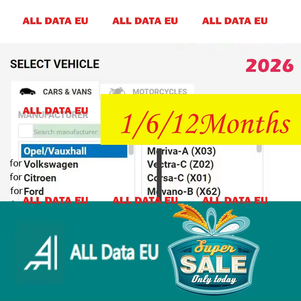 

2026 Alldata EU Newest Full Version Online Software Data Repair Diagram Software Compatible with Mobile/PC Login update to 2025