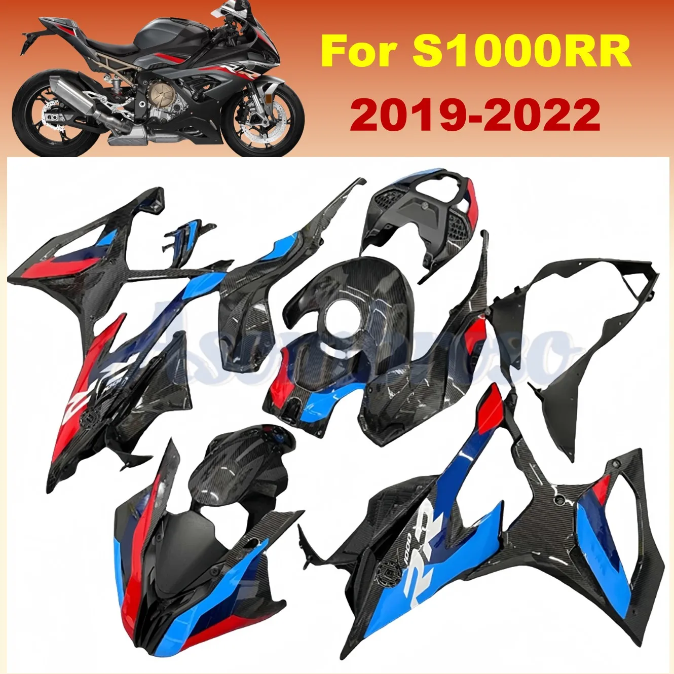 Neue Carbon-Verkleidungs-Kits für S1000RR 2019 2020 2021 2022 S1000 19 20 21 22 Motorrad-Karosserie-Schutzabdeckung