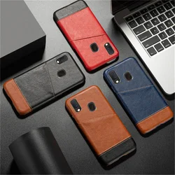 Slim Case For Samsung A40 Case Mixed Splice PU Leather Credit Card Holder Cover For Samsung Galaxy A40 A 40 A405 SM-A405F A405F