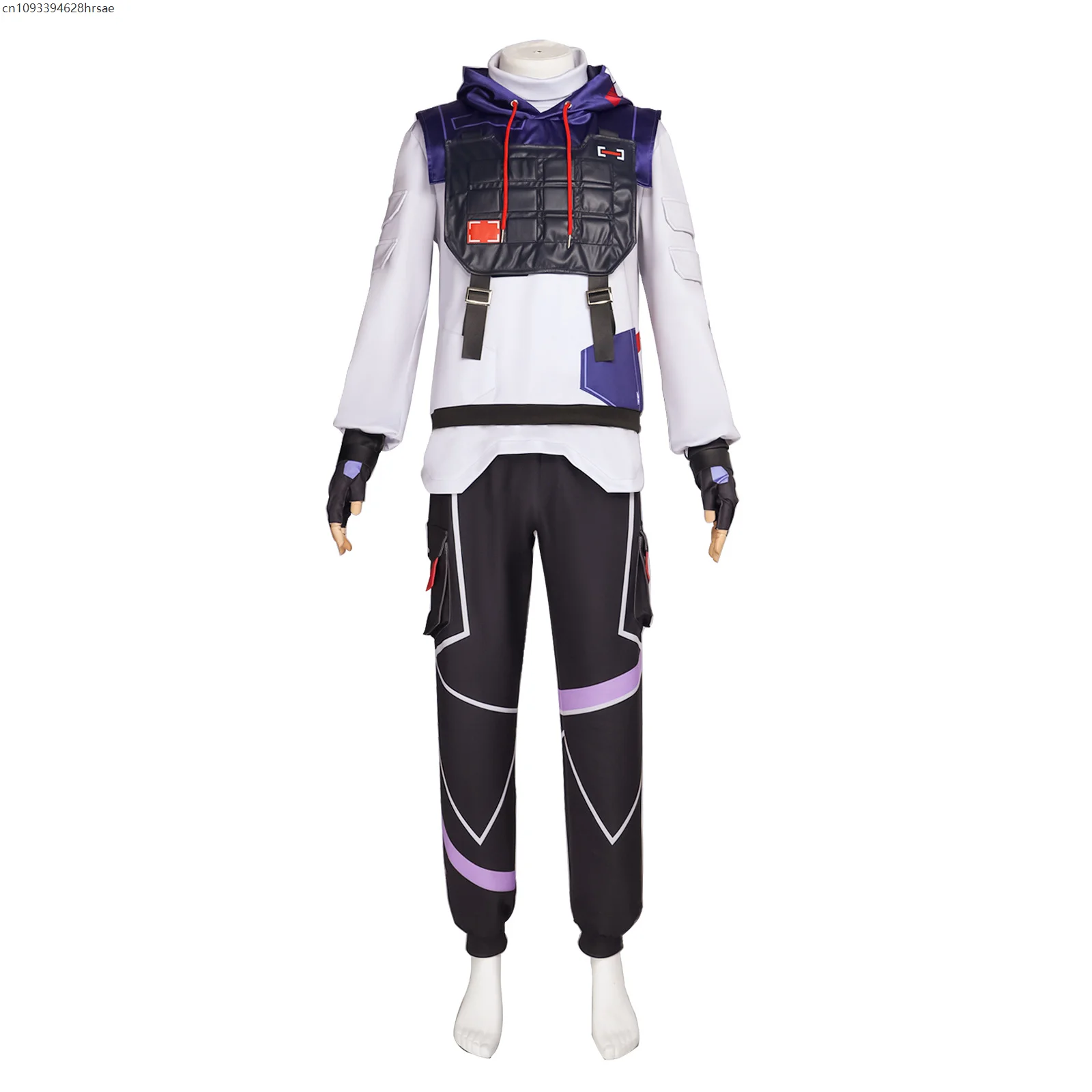 

Game Cosplay Costume Men Jacket Pants Battle Uniform Suit with Wig Halloween Carnival Party Role Play Outfit for Man