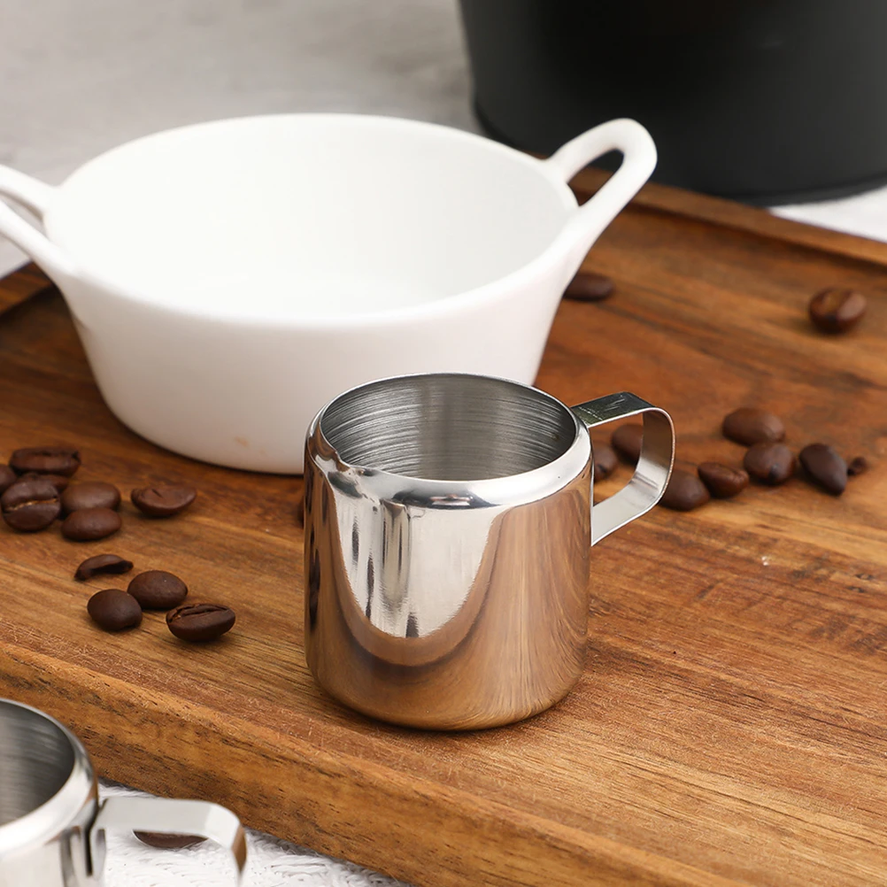 

3 Pcs Milk Cup Coffee Frothing Mug Steamer Espresso Pouring Steaming Pitcher Silver Frother Jug