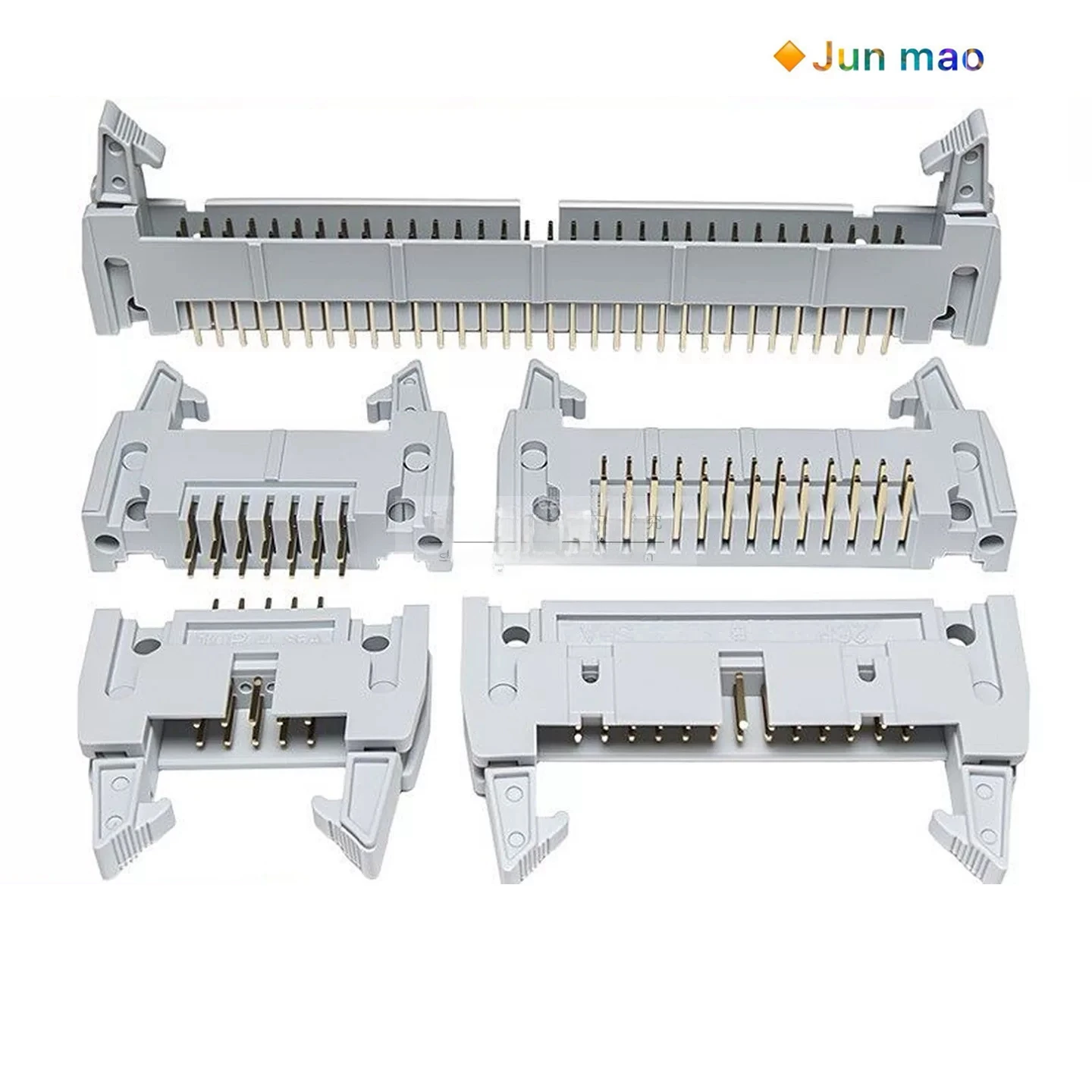 5pcs Gray DC2 horn seat buckle 10/26/30/40P hook FC straight needle pressure wire head gray white horn socket 2.54MM