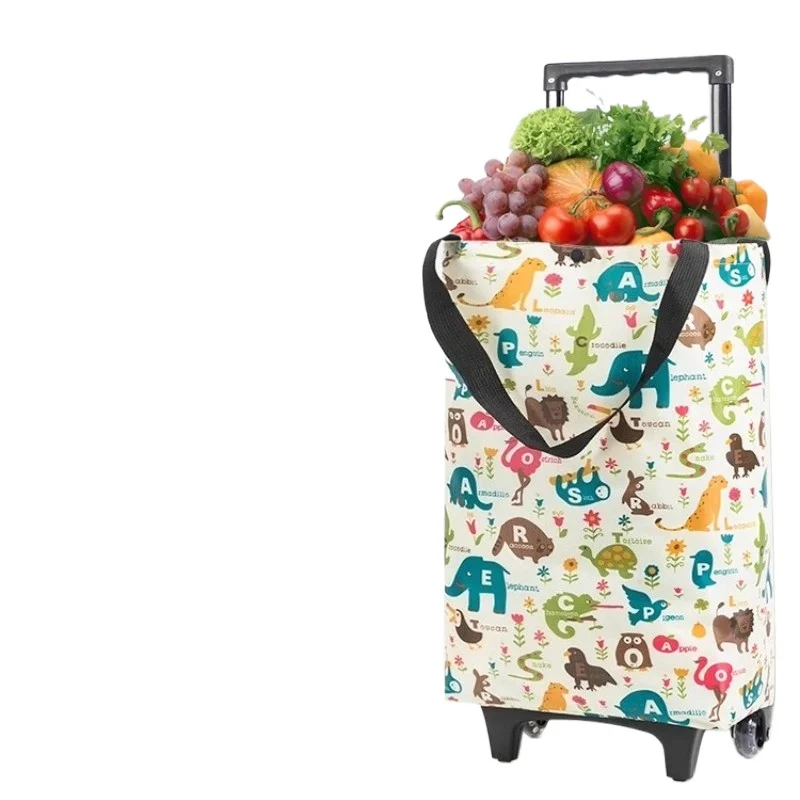 

Shopping foldable shopping cart portable elderly supermarket household artifact pick up express trolley
