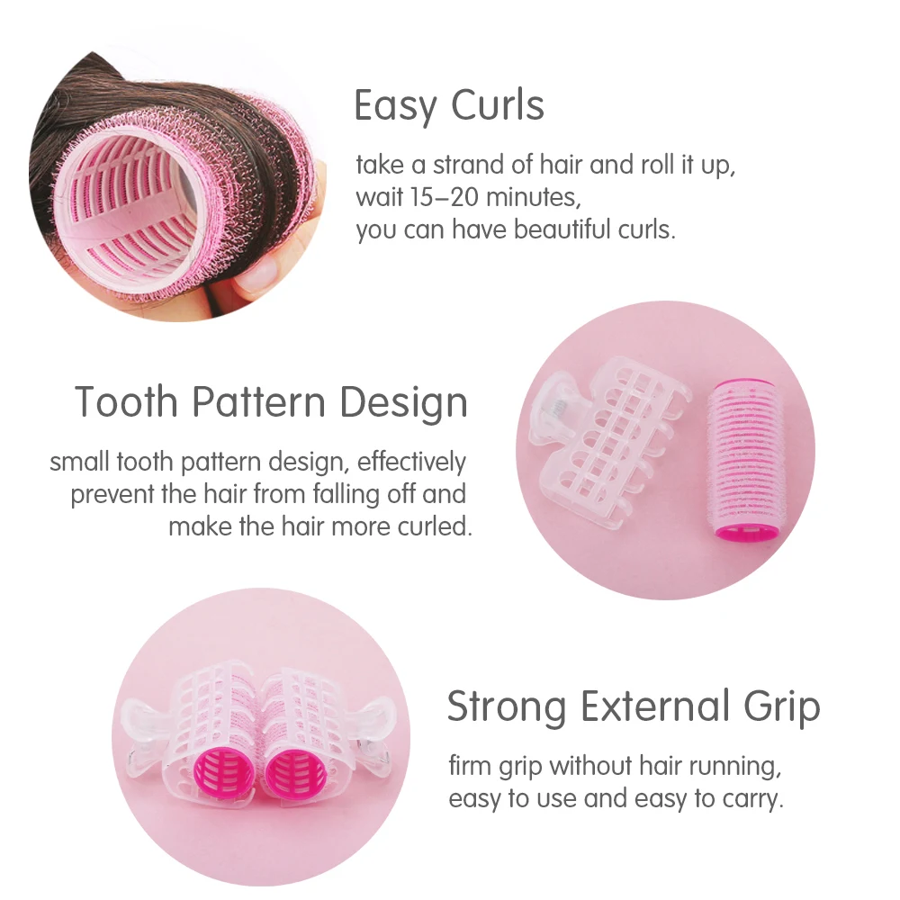 3Pcs Hair Rollers Bang Volume Curlers Plastic Self-Adhesive Air Bangs Hair Curling Hairdressing Roll Women Beauty Styling Tools