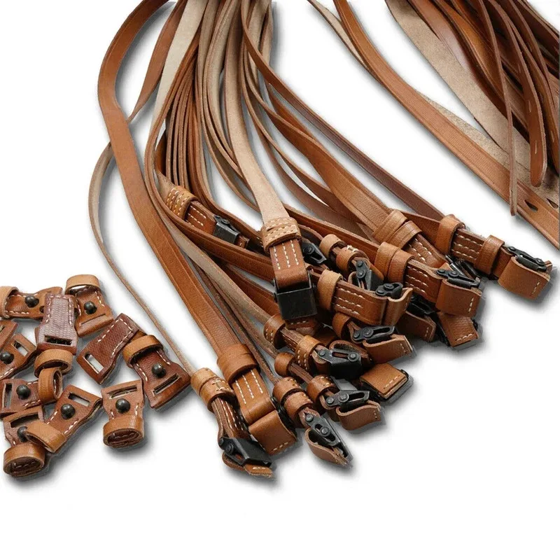 الحرب العالمية الثانية 98k حزام من الجلد حبال معدات الجيش الألماني حزام WW2 ملحق الاستنساخ #5