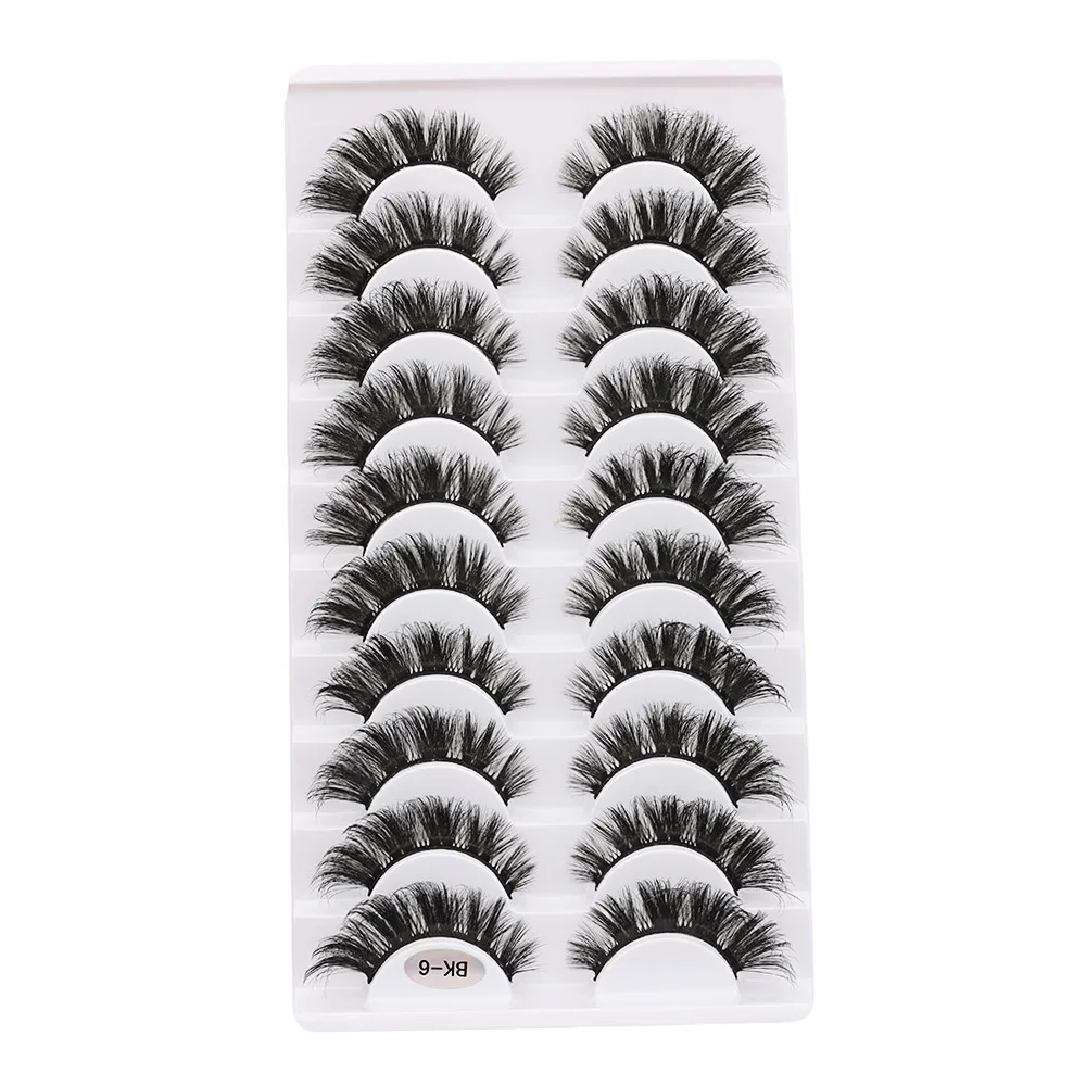 Extensions de cils naturels longs et volumineux 3D en faux vison, faits à la main, sans cruauté, pour un regard magnifique