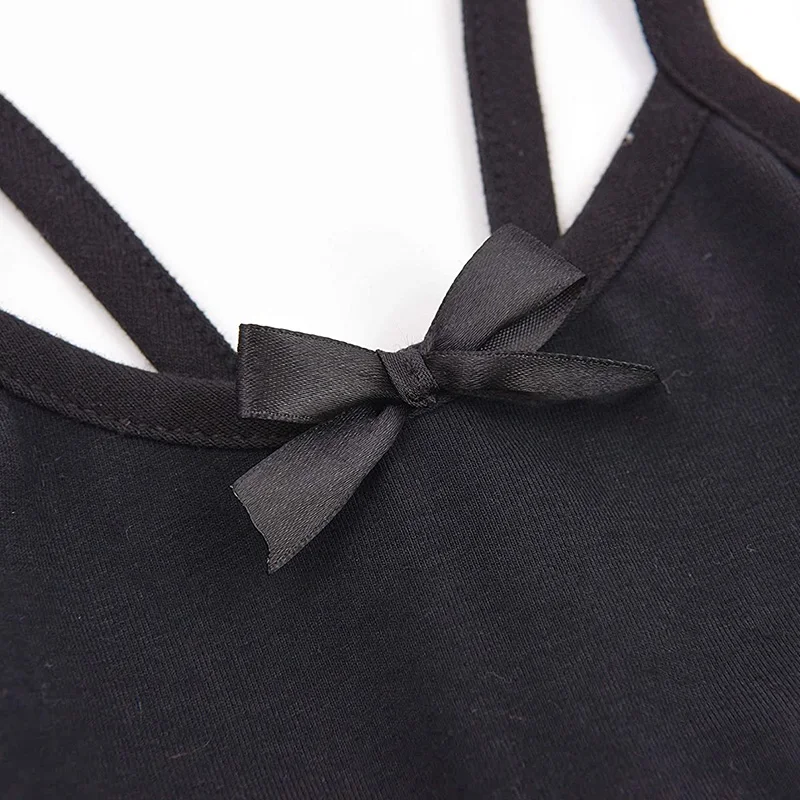 الفتيات جولة الرقبة بروتيل أكمام الباليه يوتار للأطفال الجمباز الرقص مع القوس لطيف وتنورة لامعة توتو اللباس