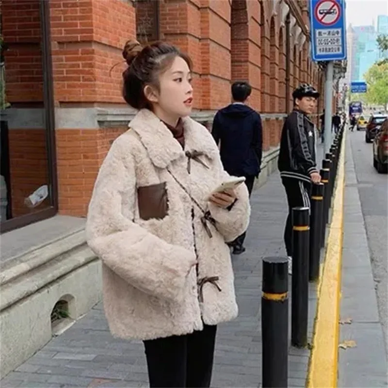 Woolen Fur Coat Fwomen in Autumn Winter Medium Length Small Fragrant Wind 2023 New Korean Version Loose Fitting Lamb Fur Coat