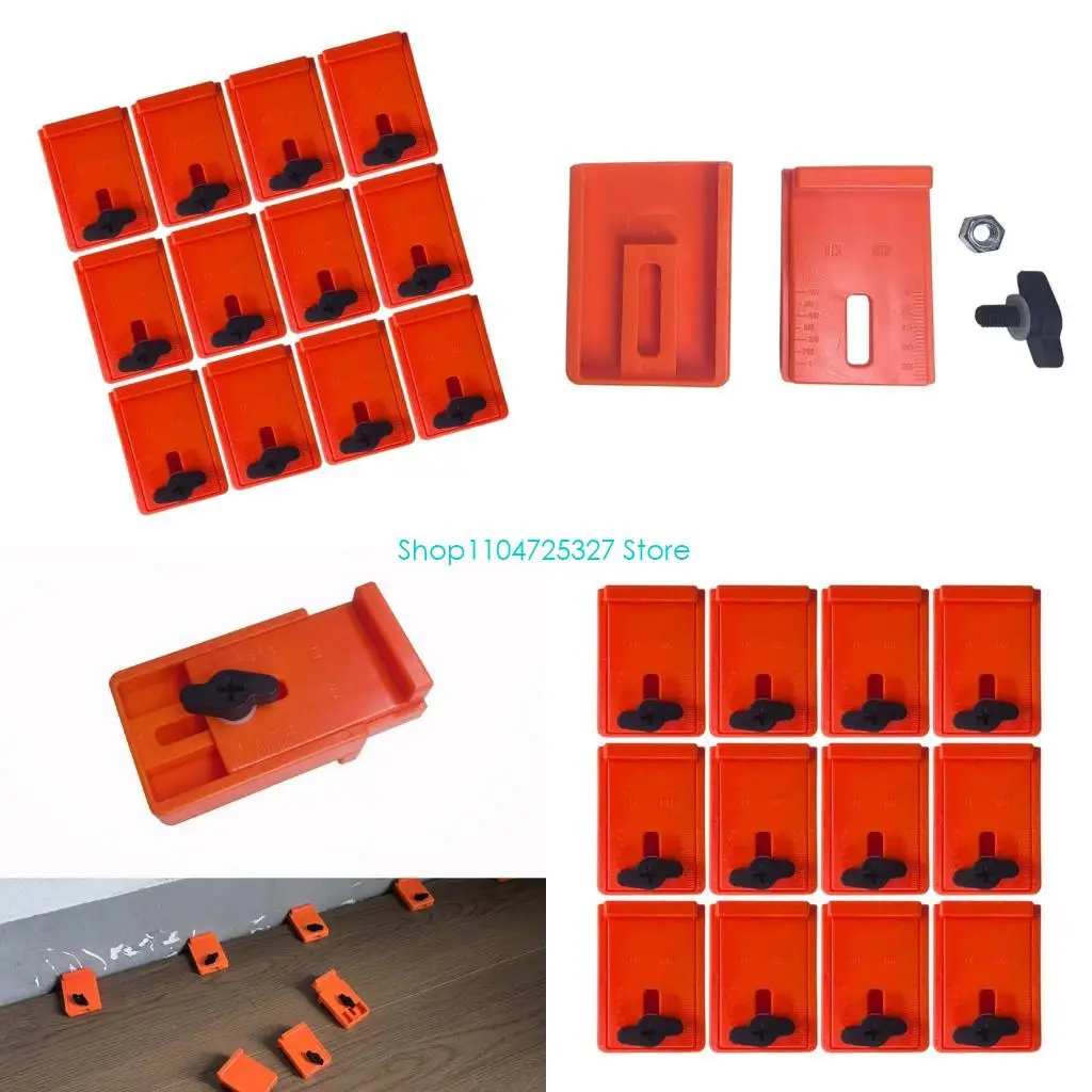 

D8KF 12PCS Многоразовый инструмент для установки напольных покрытий с нескользящей отделкой для безопасного размещения на полах