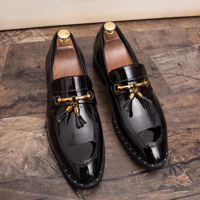 

Мужские кожаные лоферы с кисточками, повседневные туфли с круглым носком, удобные дышащие слипоны на подкладке для весенне-осеннего сезона