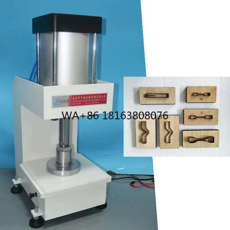 1T Pneumatic Sample Cutter Dumbbell Specimen Preparation Rubber Plastic Leather Material Testing