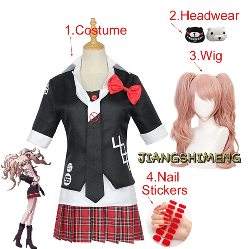 

Danganronpa Cosplay Anime Junko Enoshima Emboitement Inushio Kimuchi Dangan Ronpa Trigger Happy Havoc Cosplay Costume