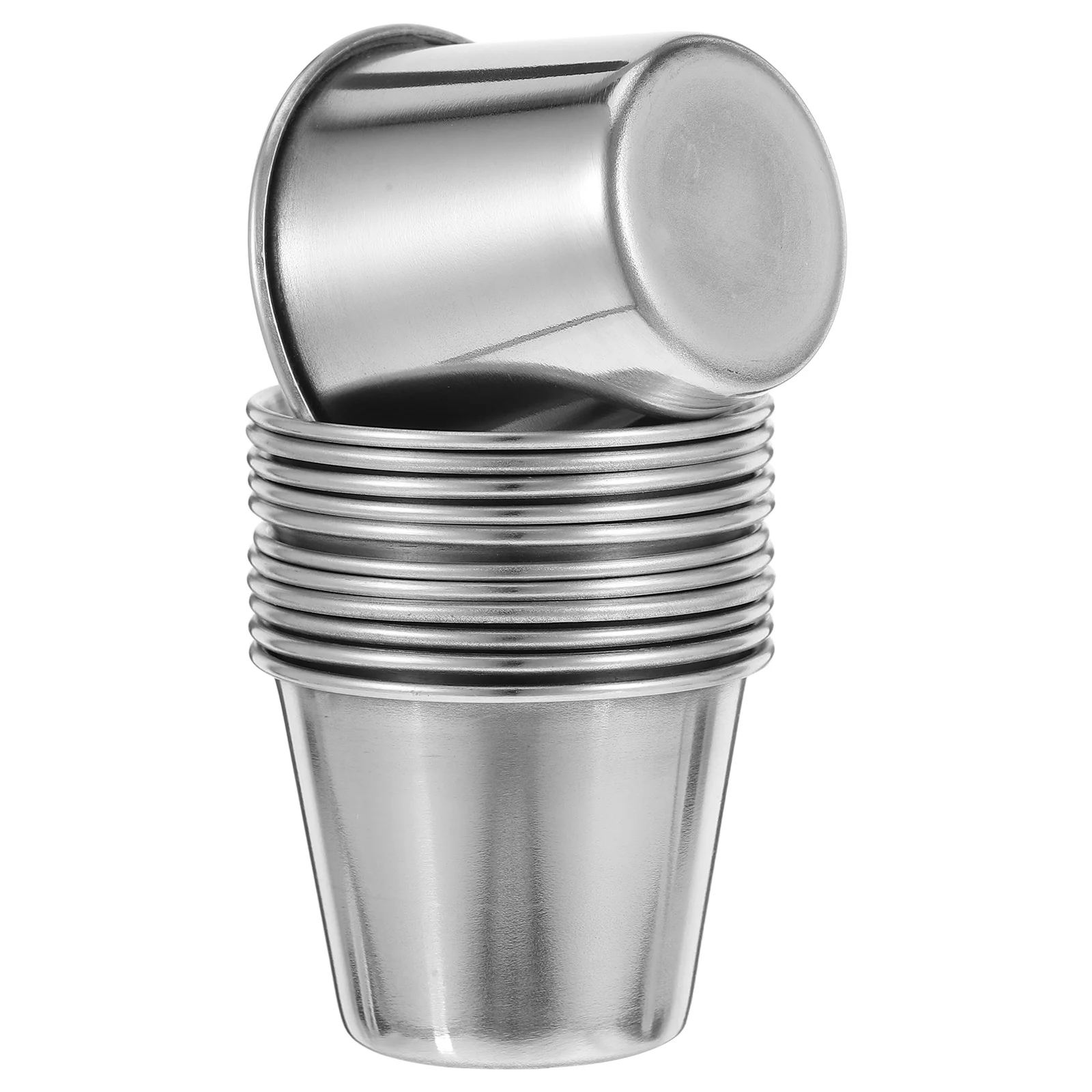 

12Pcs Stainless Steel Shot Cups 45ml Durable Anti-Rust Shatterproof Suitable Bar Restaurant Nightclub Home Kitchen