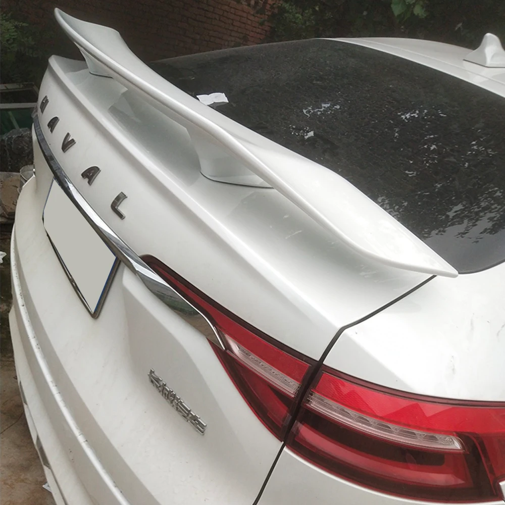 Per Haval F7X 2019 2020 2021 coperchio del bagagliaio posteriore Boot Ducktail Spoiler Wings nero bianco ABS GT Sport Car Tuning accessori per lo